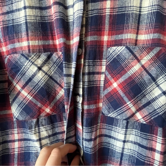 Olive & Oak 100% Cotton Flannel Plaid Button Down Shirt size Small - Picture 7 of 10